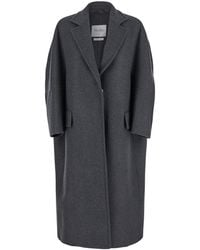 Max Mara - Coat With Notched Revers Virgin Wool - Lyst