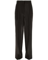 Tom Ford - Light Virgin Wool Tailored Wide Leg Pleated Straig - Lyst