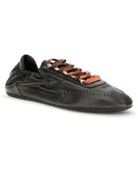 Prada - Collapse Aged Nappa Leather Sneakers - Lyst