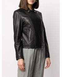 Emporio Armani - Leather Jacket - Lyst