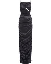 Del Core - Draped Dress With Drawstring Detail - Lyst