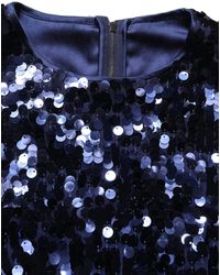 Dolce & Gabbana - Sequined Sleeveless Cropped Tank Top Nylon - Lyst