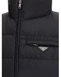 Prada - Re-Nylon Down Vest Jackets - Lyst