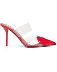 Alaïa - Alaã¯A Pvc And Patent Leather Le Cå“Ur Mules - Lyst