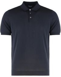 Drumohr - Knitted Cotton Polo Shirt - Lyst