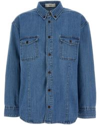 DUNST - Denim Shirt With Contrasting Stritching - Lyst