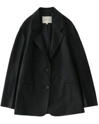 Studio Nicholson - Mazar Flint-Colored Wool Twill Relaxed-Fit Single-Breasted Blazer - Lyst