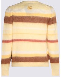 Etro - Cream Mohair And Wool Blend Stripe Sweater - Lyst