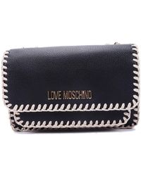 Love Moschino - Logo-plaque Chain-linked Shoulder Bag - Lyst