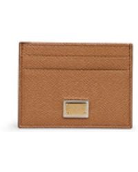 Dolce & Gabbana - Caramel Dauphine Calf Leather Card Holder - Lyst