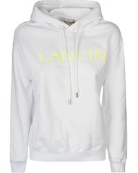 Lanvin - Curb Logo Hooded Sweatshirt - Lyst