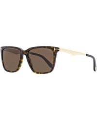 Tom Ford - Rectangular Sunglasses Tf862 Garrett 52E Dark Havana- 56Mm Ft0862 Havana/ Plastic (Acetate)/Metal - Lyst