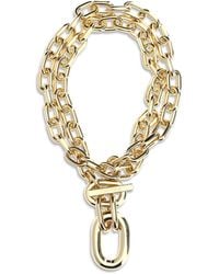Rabanne - Xl Link Chain Necklace Brass Bracelets - Lyst