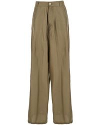 Jucca - Silk Pants With Belt Loops And Logo Patch On The Rear - Lyst