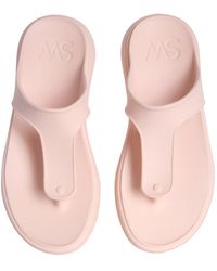 Stuart Weitzman - T-Strap Slide Sandals Rubber - Lyst