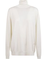 Moschino - Turtleneck Rib Trim Plain Pullover - Lyst