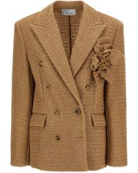 GIUSEPPE DI MORABITO - Braided Raffia Blazer Polyamide Blazer, Suits - Lyst