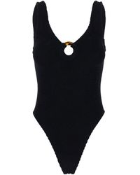 Hunza G - Celine One-Piece Swimsuit With Ring Detail - Lyst