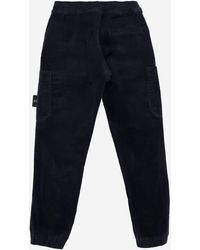 Stone Island - Corduroy Trousers With Logo Cotton - Lyst