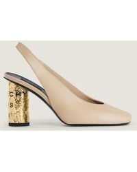 Givenchy - Givenchy Architectural Metallic Heel Slingback Heel - Lyst