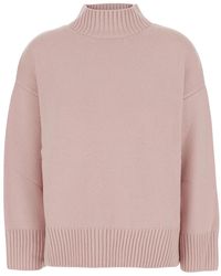 Le Plain - Mock Neck Cashmere Pullover Top - Lyst