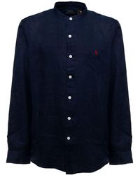 Ralph Lauren - E Linen Shirt With Logo - Lyst