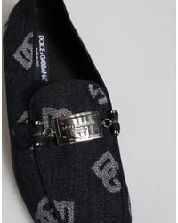 Dolce & Gabbana - Logo Cotton Loafers Formal Dress Shoes Elastane - Lyst