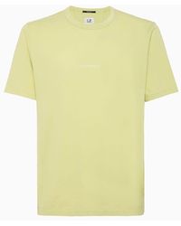 C.P. Company - C.P Company Jersey Garment Dyed Logo T-Shirt - Lyst