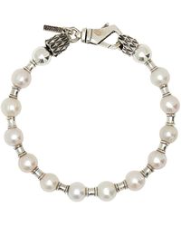 Emanuele Bicocchi - Pearls And 925 Bracelet - Lyst