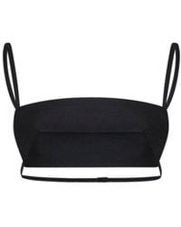 Jil Sander - Bralette Top Wool And Silk Faille Tops - Lyst