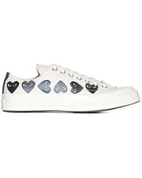 COMME DES GARÇONS PLAY - Heart Logo Printed Low-Top Sneakers - Lyst