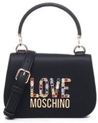 Moschino - Logo-Embellished Top Handle Bag - Lyst
