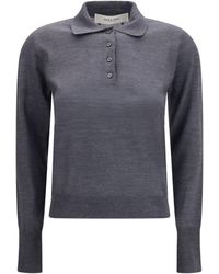 Golden Goose - Long Sleeve Merino Wool Polo Ovis Aries Knitwear - Lyst