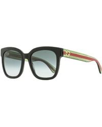 Gucci - Square Sunglasses GG0034SN Black/green/red 54mm - Lyst