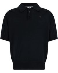 Ami Paris - Short-Sleeve Wool Sweater Polo Shirts - Lyst