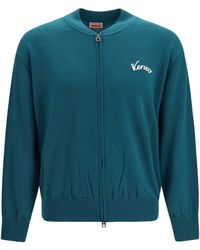 KENZO - Eiffel Tower Wool Zip Cardigan Bottle - Lyst
