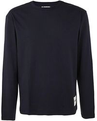 Jil Sander Sweater Cn Ls in Black for Men | Lyst