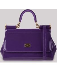 Dolce & Gabbana - Small Sicily Patent-leather Bag - Lyst
