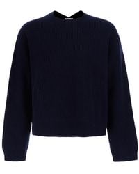 Saint Laurent - Ribbed Wool Sweater, Tops - Lyst