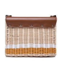 Furla - 1927 Logo Wicker Shoulder Bag - Lyst