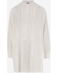 Aspesi - Cotton And Silk Long Shirt - Lyst