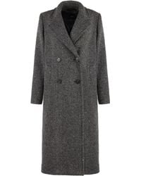 Weekend by Maxmara - Caprara Wool Blend Double-Breasted Coat - Lyst