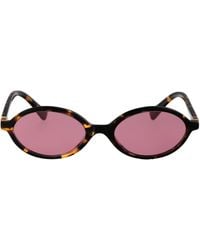 Miu Miu - Havana Miele Acetate Sunglasses - Lyst