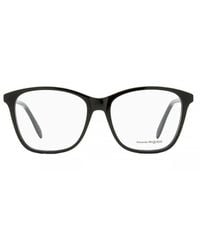 McQueen - Eyeglasses Square Full Rim, Shiny Frame And Clear Demo Lenses Lens Am0191O001 - Lyst