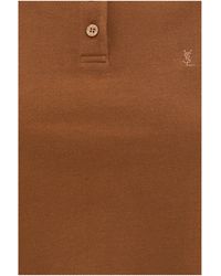 Saint Laurent - Cassandre Short Cotton Piqué Polo Shirt - Lyst