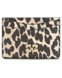 Ganni - Bou Animal Print Card Holder - Lyst
