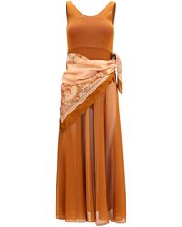 Zimmermann - Aster Scarf Maxi Dress Viscose; Polyamide; Elastane - Lyst