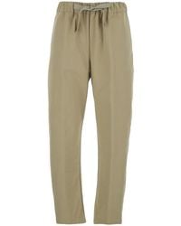 Semicouture - Cotton Pants With Elastic Waist And Drawstring For Trousers - Lyst