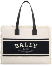 Bally - Crystaliaew Canvas And Leather Shopping Bag - Lyst