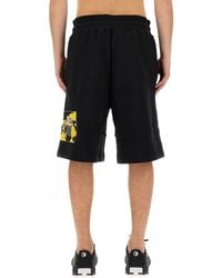 Versace Jeans Couture - Logo Bermuda Shorts Cotton - Lyst
